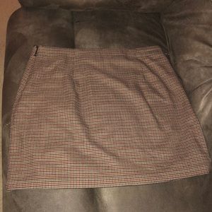 Abercrombie and Fitch brown plaid skirt